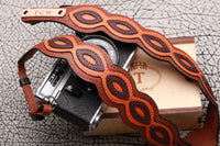 The Unique Three-colored Camera Neck Strap, Personalized Leather Strap with Leather Lining for DSLR /SLR Camera, Custom Gift for Men and Women